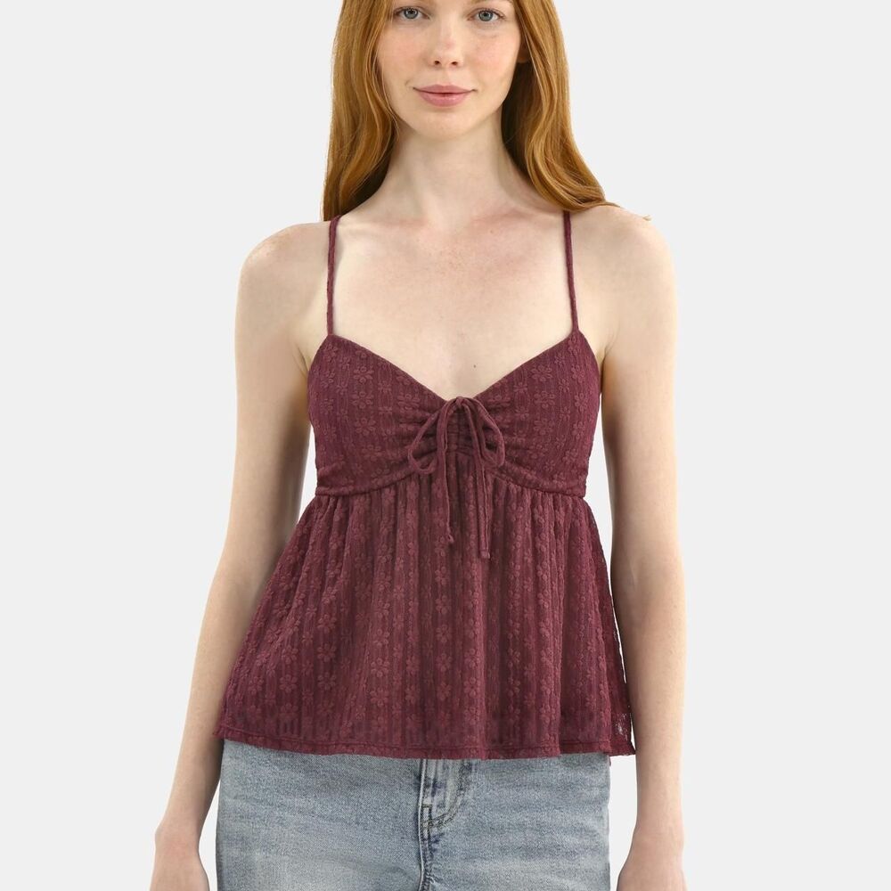 No-boundaries Women's Burgundy and Red Blouse - Picture 5 of 6